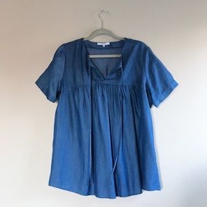 Anthropologie RO & DE Chambray Swing Top